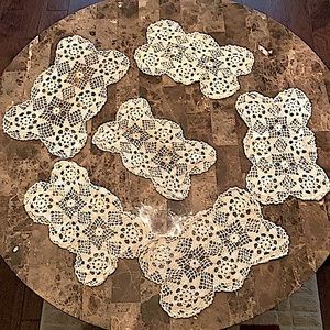 Hand crochet vintage placemats